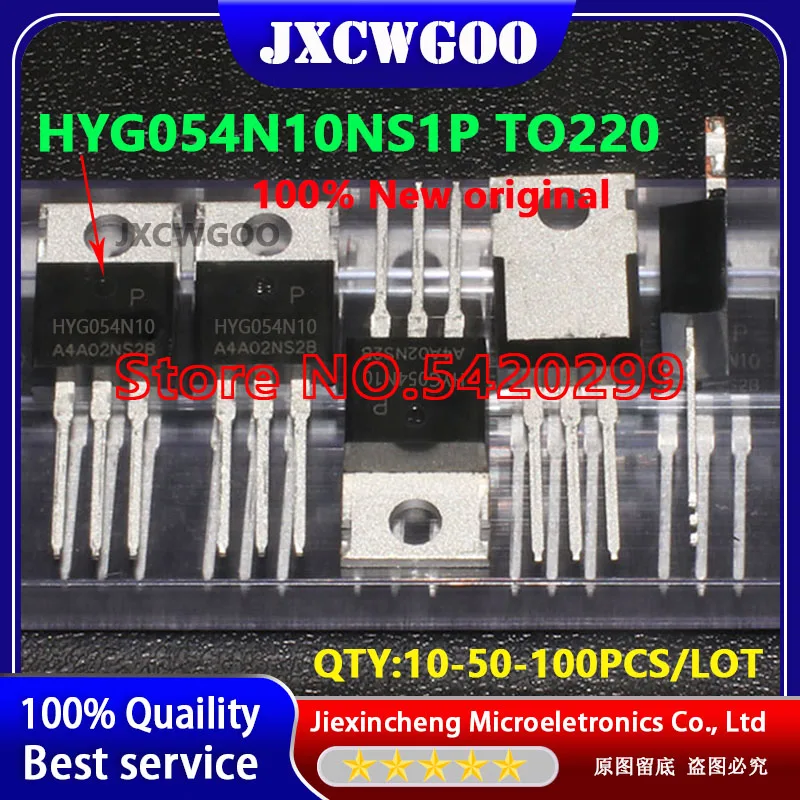 10-50-100PCS HYG054N10NS1P TO220 G054N10 N/100V/120A  New original Electronic Components Chipset HYG054N10 MOSFET TO-220