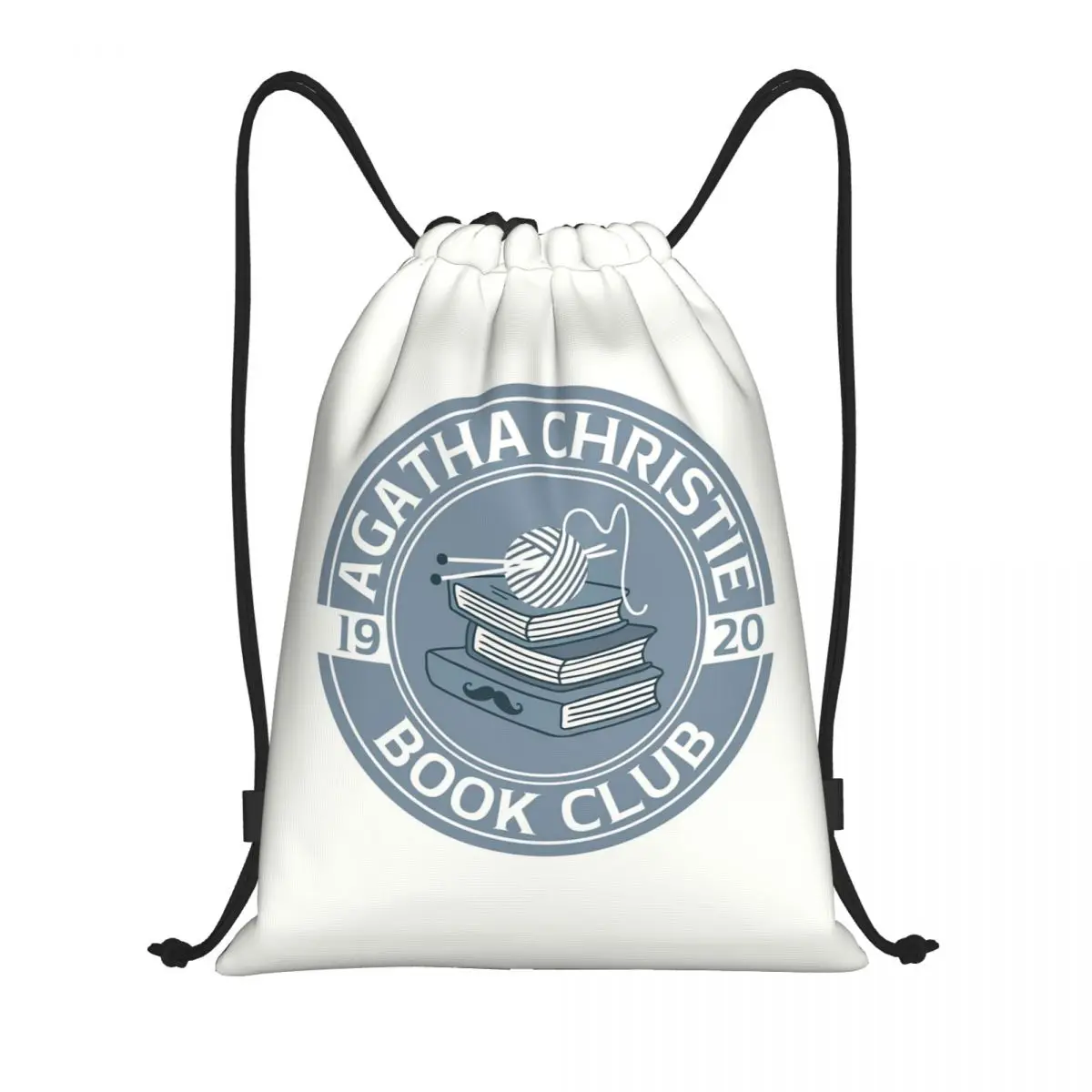 

Agatha Christie Book Club Backpacks Casual Drawstring Bundle Pocket Sports Bag Book Bags for Man Woman School