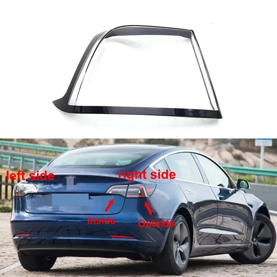 

For Tesla Model 3 2019 2020 2021 2022 Car Outside Tail Light Cover Lamp Shell Plexiglass Replace The Original Lampshade