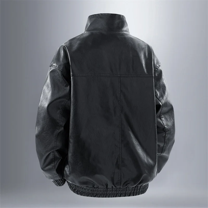 Men's Fashion PU Leather Jacket for Spring And Autumn 2025 - Fine Texture Durability Comfort