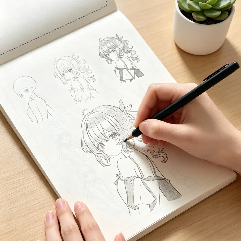 32 Page Step-by-step Tutorial for Manga Drawing: A Guide To Drawing Manga Characters Suitable for Teenagers Adults and Artists image 4