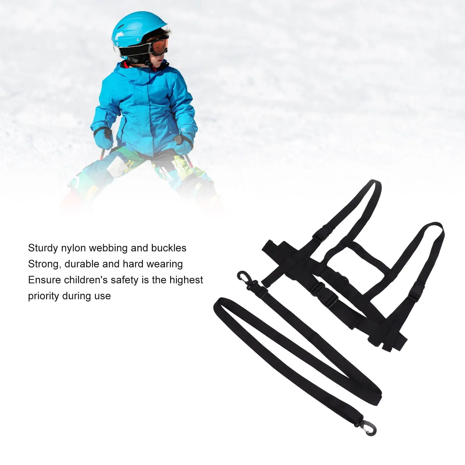 Kids Ski Shoulder Harness Safety Protection Adjustable Durable Ski Training Leash For Beginner