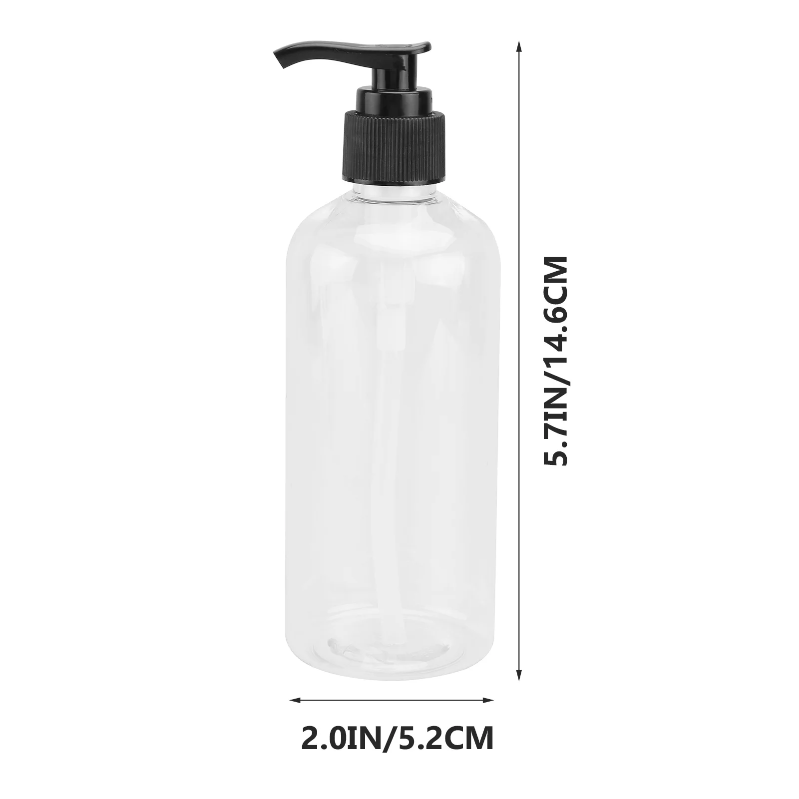 5 قطعة زجاجة مضخة الضغط 300 مللي الأسود إعادة الملء هلام الاستحمام الحاويات السفر موزع زجاجة التعبئة والتغليف الفرعية للحمام دائم #3