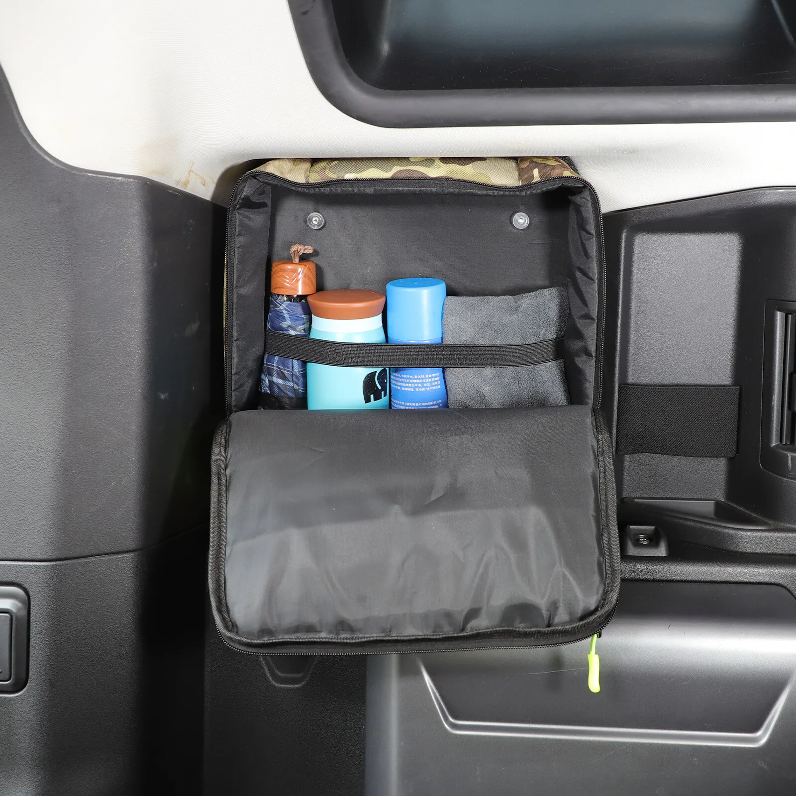 1 SZT. Torba do przechowywania na bok bagażnika samochodu w kolorze kamuflażu do Land Rover Defender 110 2020-2025, uniwersalny organizer, kieszeń do przechowywania