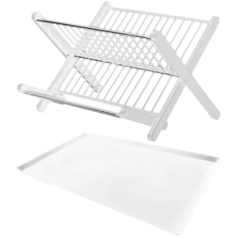 Clothes Drying Rack Dish Bowl Drain 3900X3600X2600CM Tableware Drainer Kitchen Small White Plated