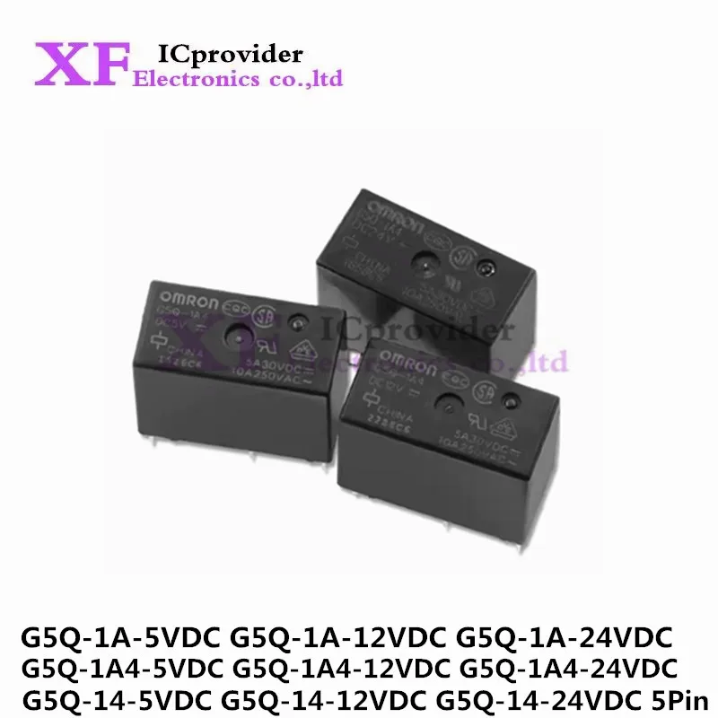 5Pcs G5Q-14-5VDC G5Q-14-12VDC G5Q-14-24VDC 5Pin G5Q-1A-5VDC G5Q-1A-12VDC G5Q-1A-24VDC G5Q-1A4-5VDC G5Q-1A4-12VDC G5Q-1A4-24VDC