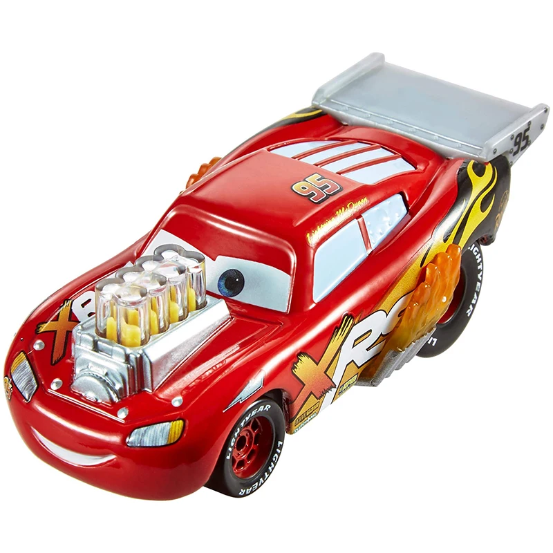 Disney Cars arabalar XRS sürükle yarış single serisi yıldırım Mcqueen Curz 1 1: 55 ölçekli Die-Cast araç Metal oyuncak çocuklar için