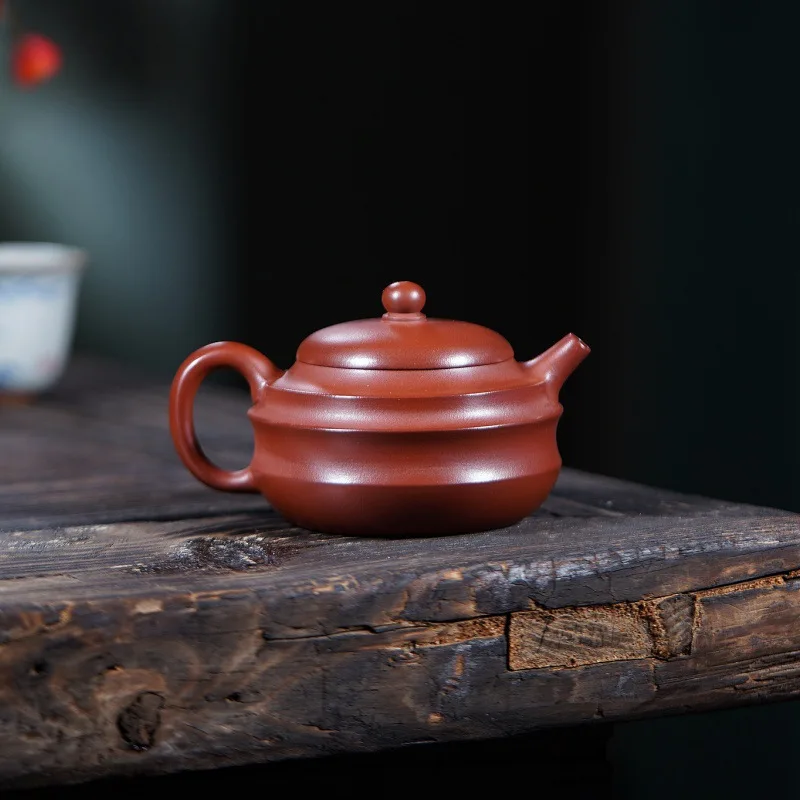 Yixing Zisha Teapot Raw Ore Dahongpao Clay Step-Up Design Master Handmade Brewing Teapot Traditional Chinese Tea Set