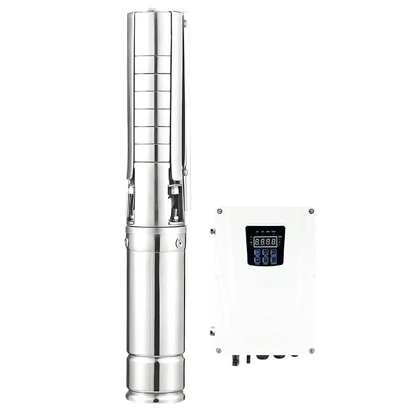 

Гибридный солнечный водяной насос переменного/постоянного тока, 4 дюйма, глубокая погружная крыльчатка SS304, 110 В, с контроллером MPPT, специальная ссылка для орошения