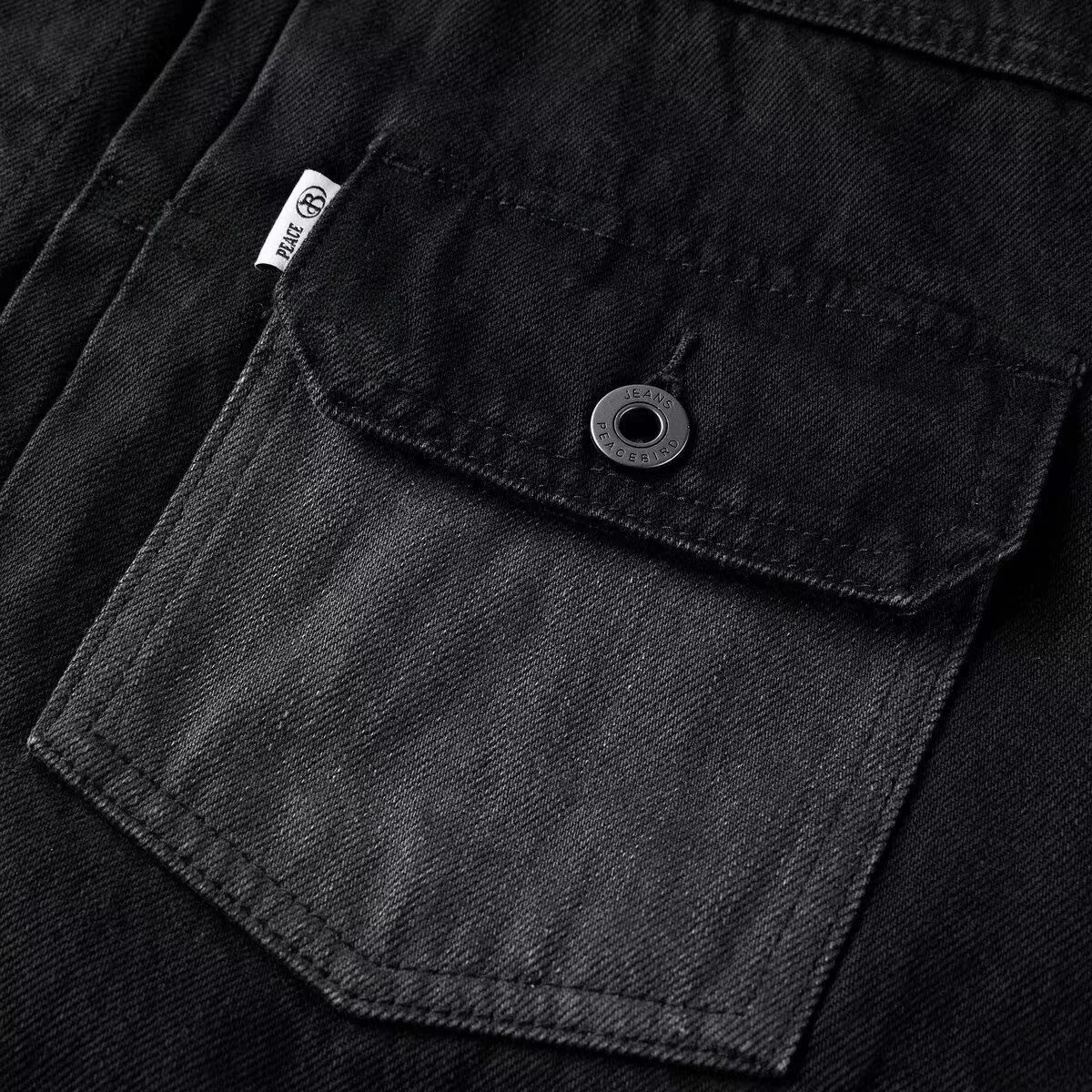 

Loose Casual Men's Denim Jaet Spring Autumn Trendy Brand Workwear Sle Splicing Design Stand Fit Long Sve Coat