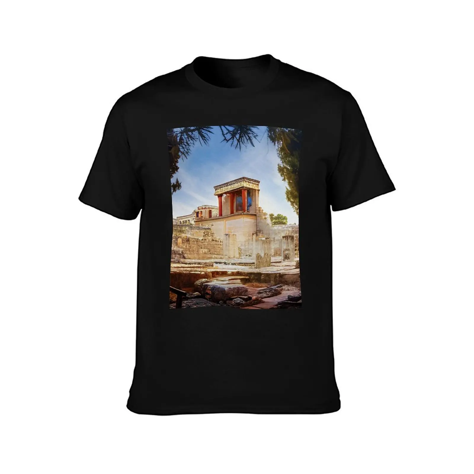 Knossos Palace Uncovering the Mystery. An Exploration of Ancient Greek Art and Culture. T-Shirt summer top t shirt for men