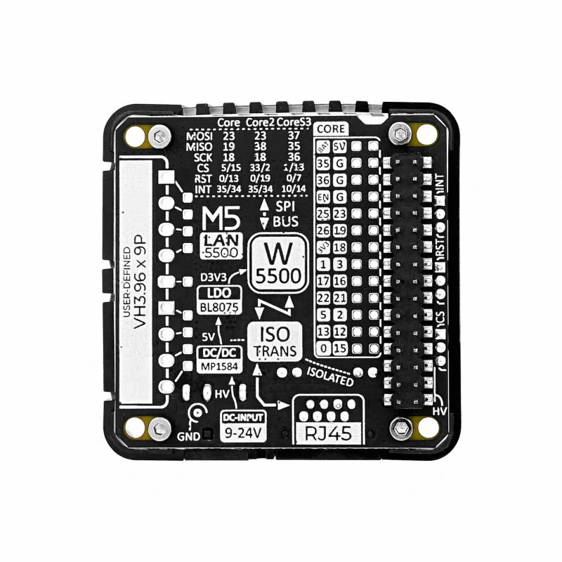 Official M5Stack LAN Module Ethernet Controller Module W5500 SPI to Ethernet