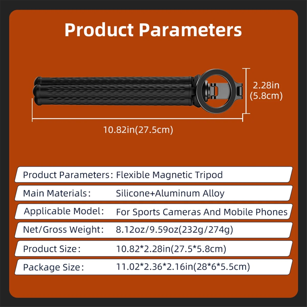حامل ثلاثي الأخطبوط المغناطيسي المرن A20M للهواتف الذكية حامل ثلاثي القوائم قابل للتعديل
