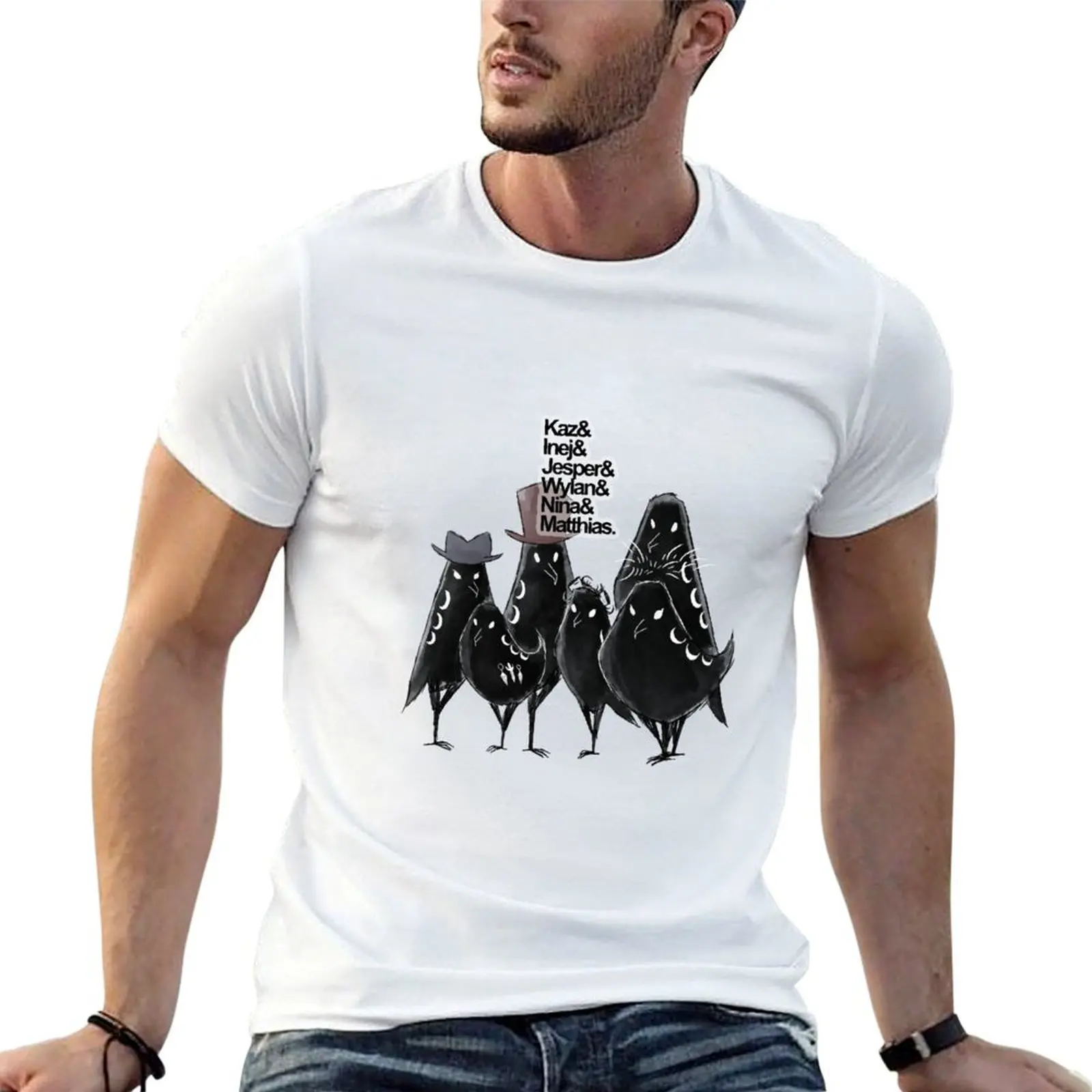 

Kaz Inej Jesper Wylan Nina Matthias T-Shirt t shirts for man slim fit t shirts for man graphic vintage T-Shirt