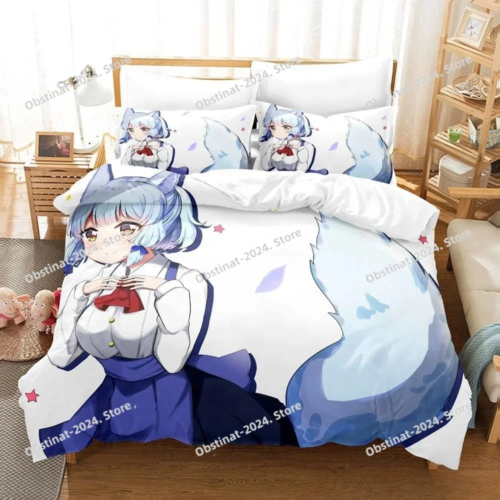 

New Anime Girls The Demon Girl Next Door Bedding Set Printed Duvet Cover Sheet Pillowcase Soft Quilt Cover Full Queen King Size