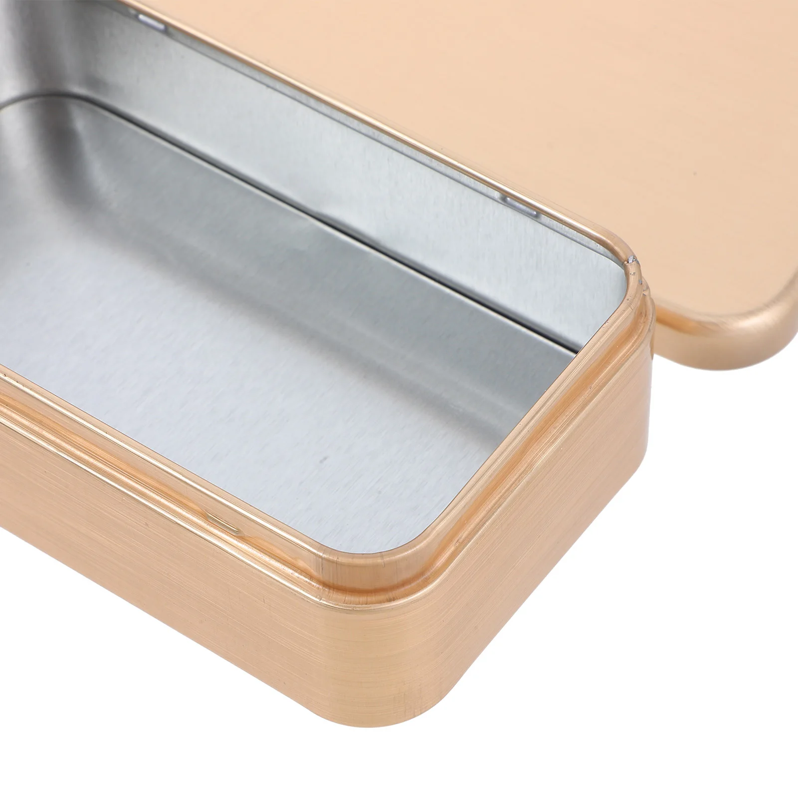 5 قطعة مربع نحى القصدير مجموعة صناديق السلس تخزين المعادن الحاويات للمجوهرات الخرز عملات حبوب الحلوى الشاي وجبات خفيفة علب مستطيلة #5