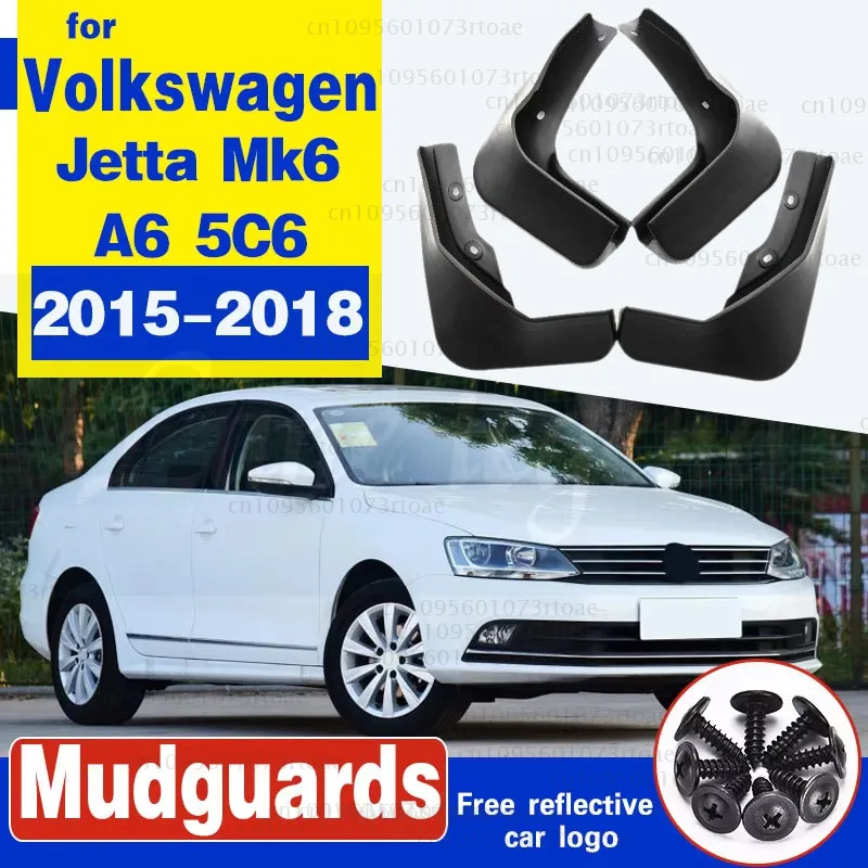 Guardabarros para Volkswagen VW Jetta A6 5C6 Mk6 Sedán 2015-2018, Protectores Contra Salpicaduras, Accesorios para Auto 2016 2017
