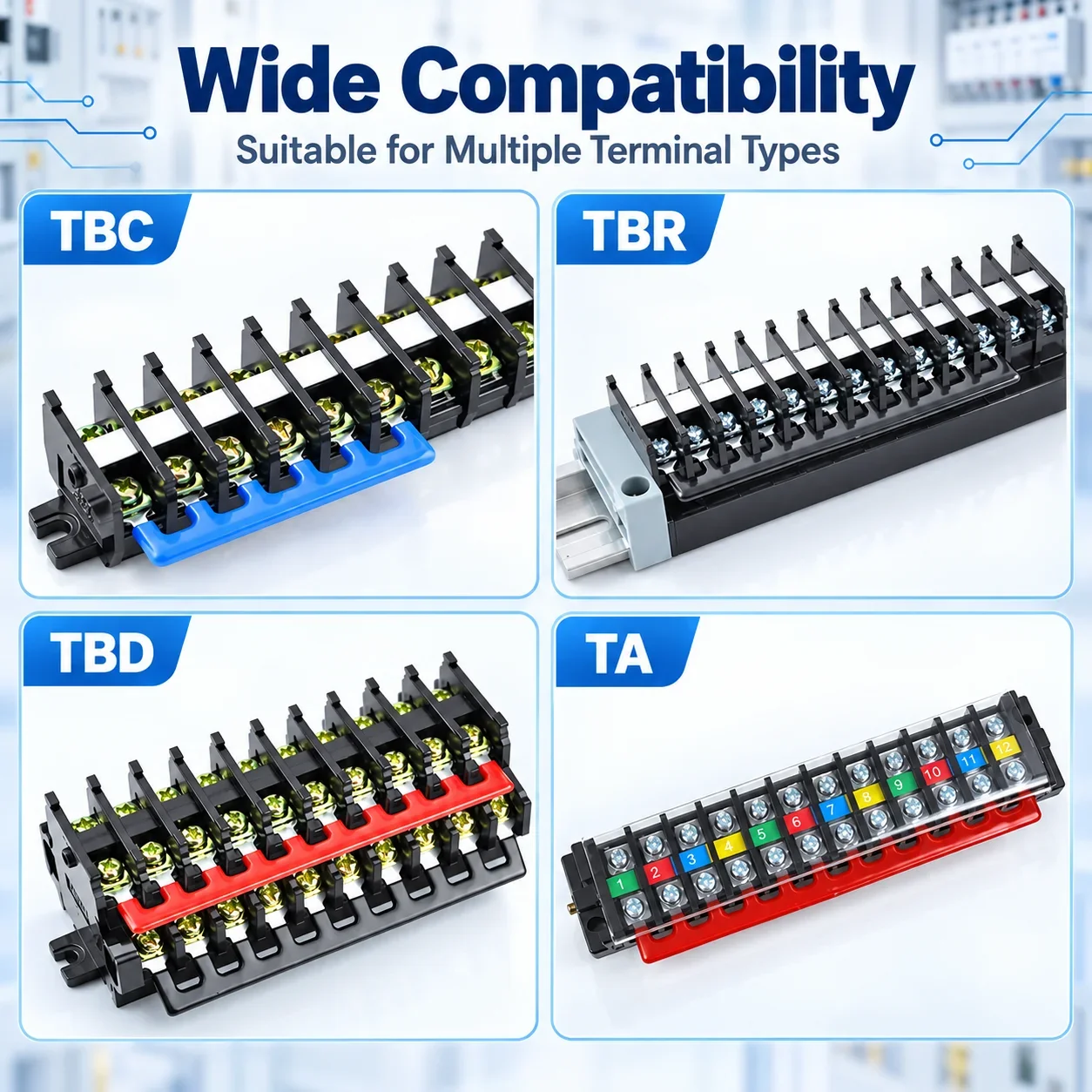 TA/TB/TD/TBC/TBD/TBR/JF5 Electronic Terminal Connection Strip Short-Joint Clip CJX2 Coupling Part for Circuit Connection