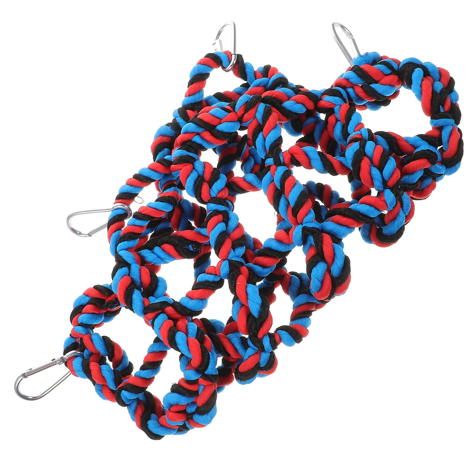 

Parrot Cage Colorful Weaving Rope Climbing Net Ladder Large Black Size Pet Hanging Net Enhance Physical Mental Health