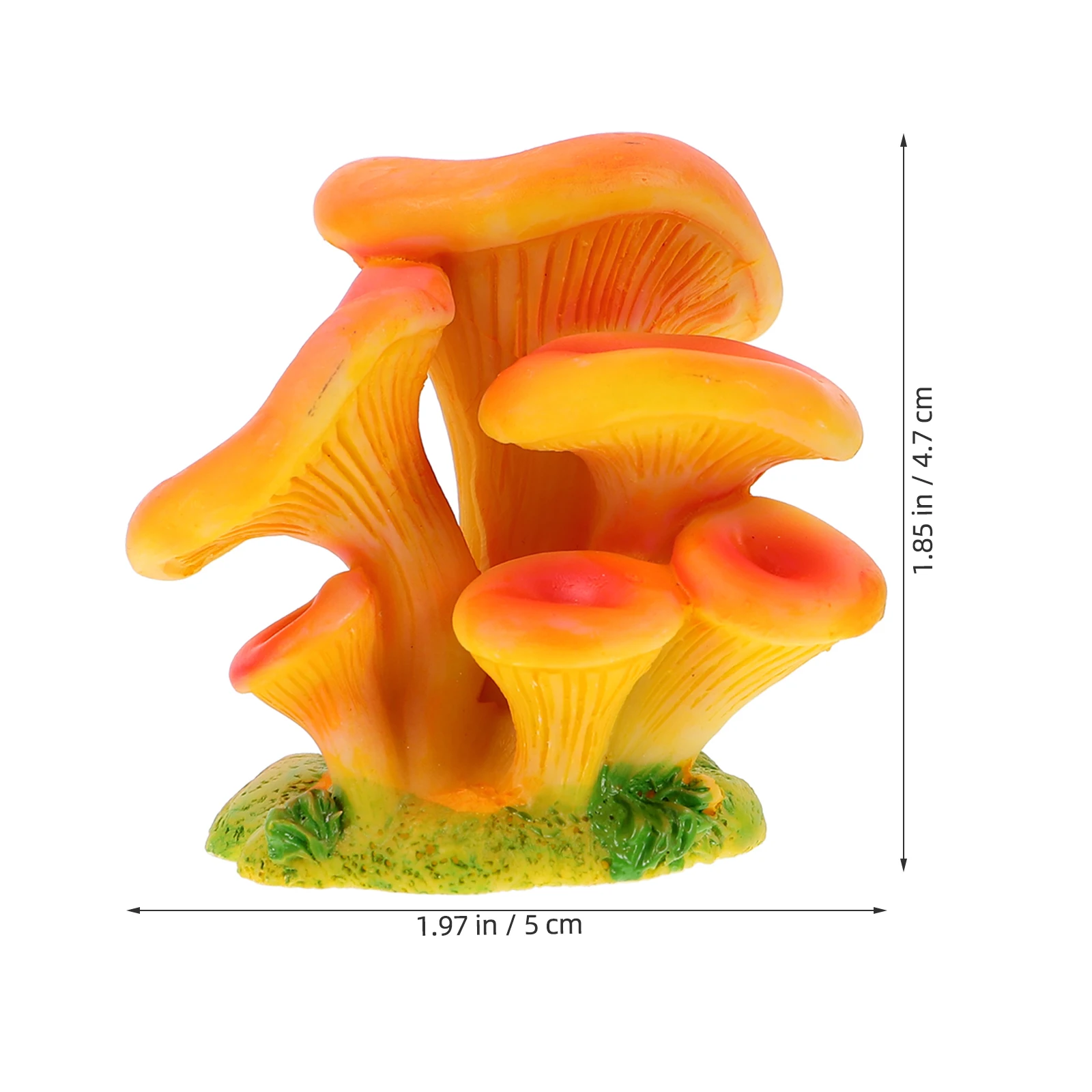 

2pcs Miniature Mushroom Decor Resin Garden Ornament For Micro Landscape Diy Fairy Garden Lawn Accessories Home Tabletop