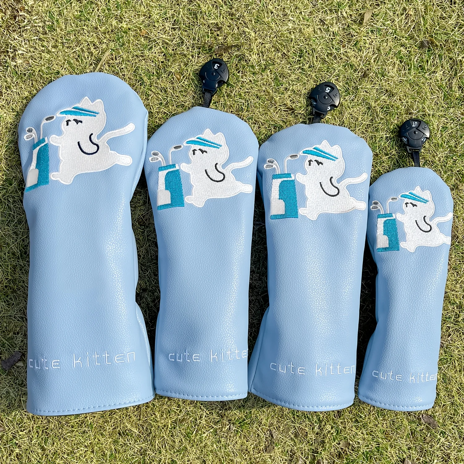 Blue Cat Playing Design Style Golf Club Cover, Fashionable Golf Club Head Cover, Golf Fairway Wood Head Cover, Best Gift view 5