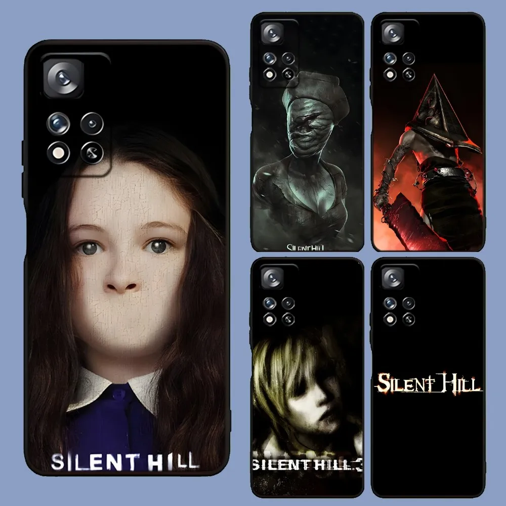 S-Silent Hill Horror Phone Case For Samsung Galaxy A13,A21s,A22,A31,A32,A52,A53,A71,A80,A91 Soft Black Cover