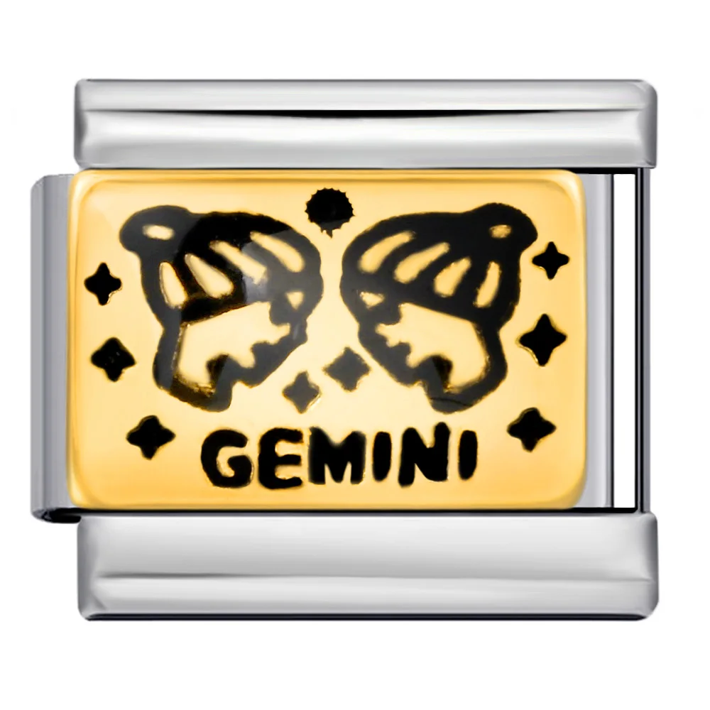 GEMOSA 2025 جديد النساء الرجال فريد 12 كوكبة الإيطالية دلايات الروابط صالح 9 مللي متر سوار الفولاذ المقاوم للصدأ DIY بها بنفسك صنع المجوهرات #5