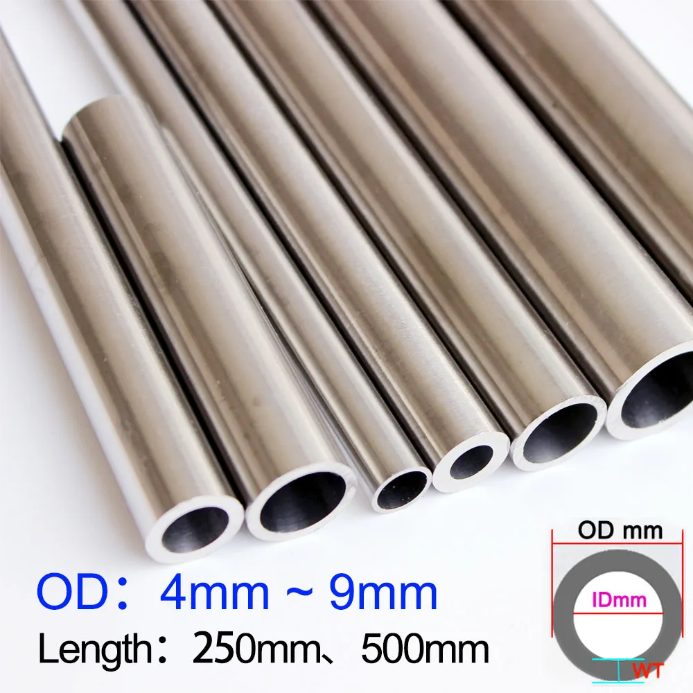 304 Stainless Steel Precision Pipe Capillary Tube Outer diameter 4mm 4.5mm 5mm 5.5mm 6mm 6.5/7mm 8mm 9mm inner diameter 1mm-8mm