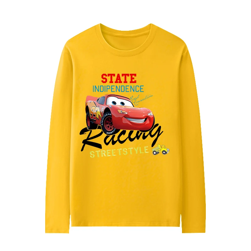 Koszulka z długim rękawem dla dzieci, jesienna, z motywem Zygzaka McQueena, wyścigów, anime, kreskówki, odzież z motywami popkulturowymi, dla chłopców i dziewcząt, modna.