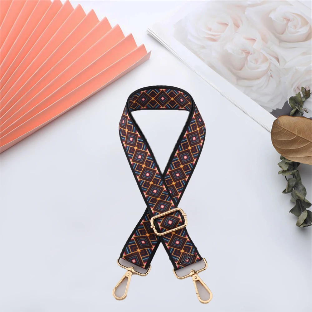 Crossbody Straps Replacement Nylon Adjustable Widening Thickening Colourful Pattern Fashion Accessories Handbag Shoulder Strap