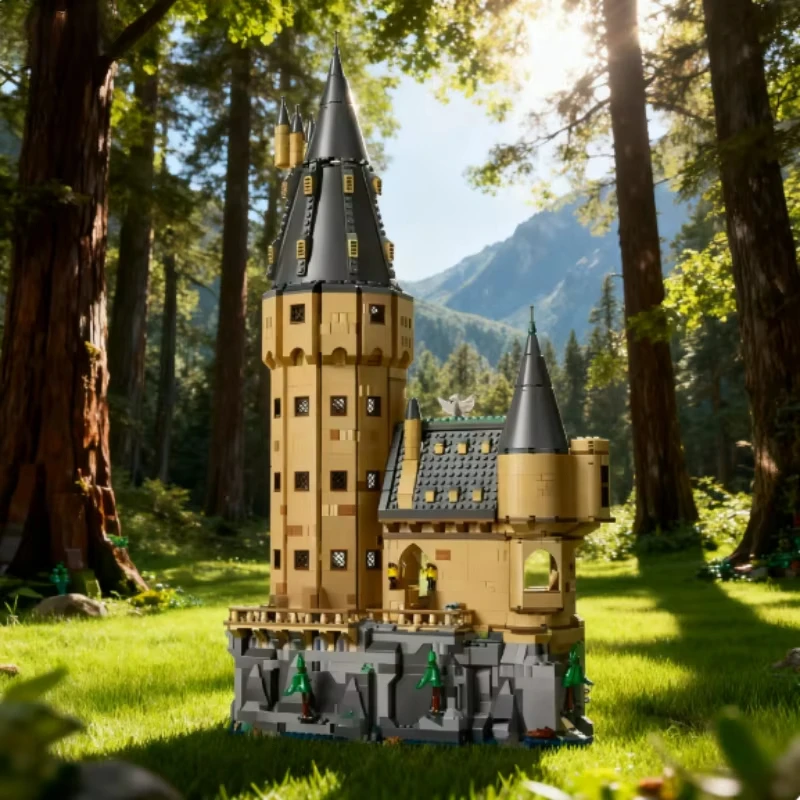

Spot Hogwarts Main Tower Advanced Building Set Magic Copy Toy, Adult Birthday Christmas Gift Building Blocks