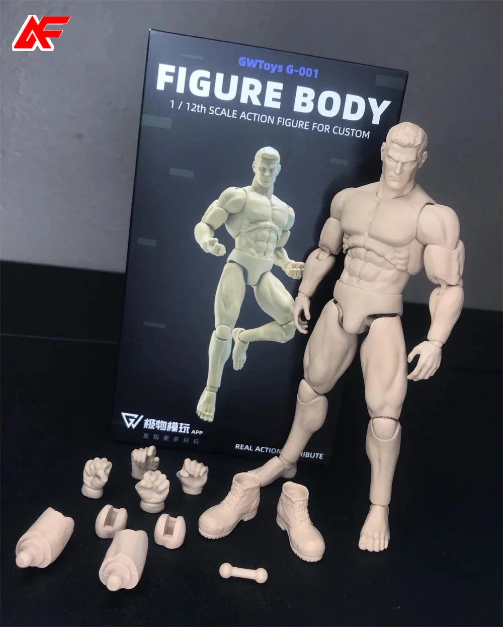 GWToys G001 Scale 1/12 DIY Male Strong Muscle Super Flexible Action Figure Body Doll Model about 16cm for Custom Sketch Practice