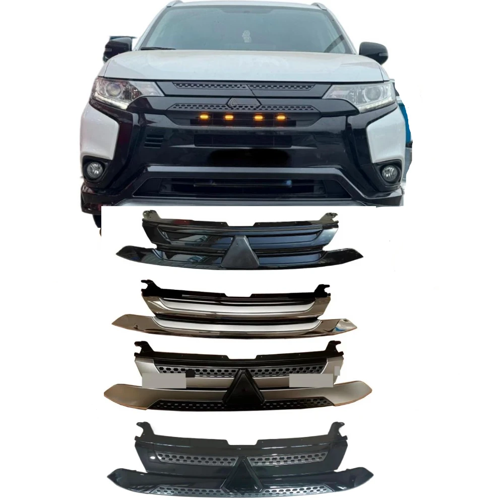 Balck or Chrome Grille for Outlander GF GG 2015-2020 7450B593 Front Bumper Net for Airtrek Protect Decoration Board 7450A992
