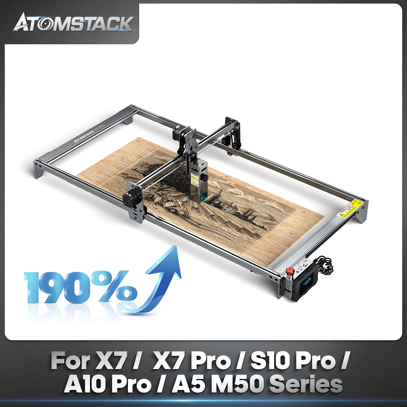 ATOMSTACK X7 Pro Extension kit Y-axis Extension to 850x410mm for A10 Pro S10 Pro A5 M50  A5 M50 Pro A5 A5 Pro+ Laser Engraving