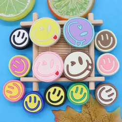 13Pcs Mix Happy Face Lovely Shoes Buckle Charms DIY PVC Garden Sandals Accessories Fit Boys Girls Wristband