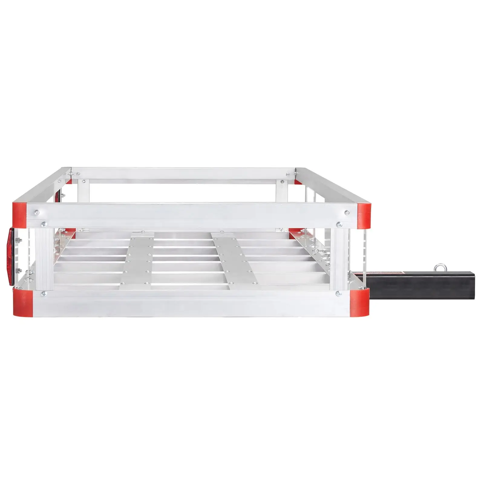 49.4 x 22.4 x 7.1 in Hitch Cargo Carrier, 500lbs Loading Capacity Trailer Mounted Basket, Rust-proof Aluminum Luggage Rack Fits