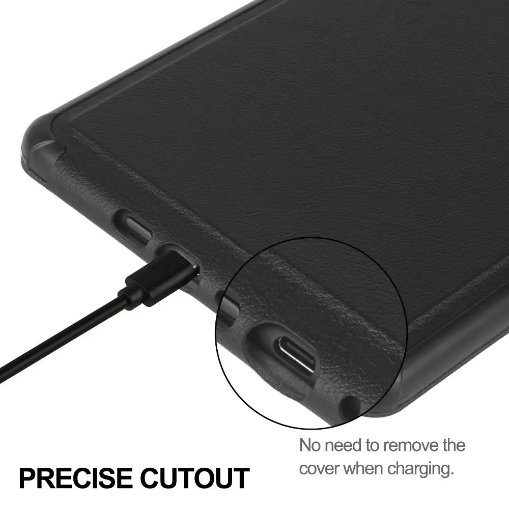

Auto Wake/Sleep Case Tri-fold Shockproof e-Reader Cover Wear Resistant Leather for Kindle Paperwhite 12th Gen 2024 (7 inch)
