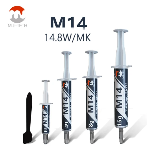 Imagen 2 del producto Pasta térmica MJ-TECH, grasa conductora térmica de rendimiento de 12,4 W y 14,8 W para enfriador de Cpu/ventilador/GPU/PS5/portátil/juego PC
