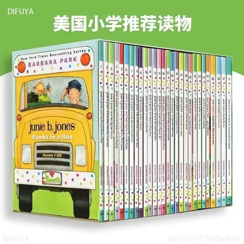 28 libros/juego Junie B. Jones libros de lectura completos en inglés libros de novelas universitarias de la vida escolar infierno