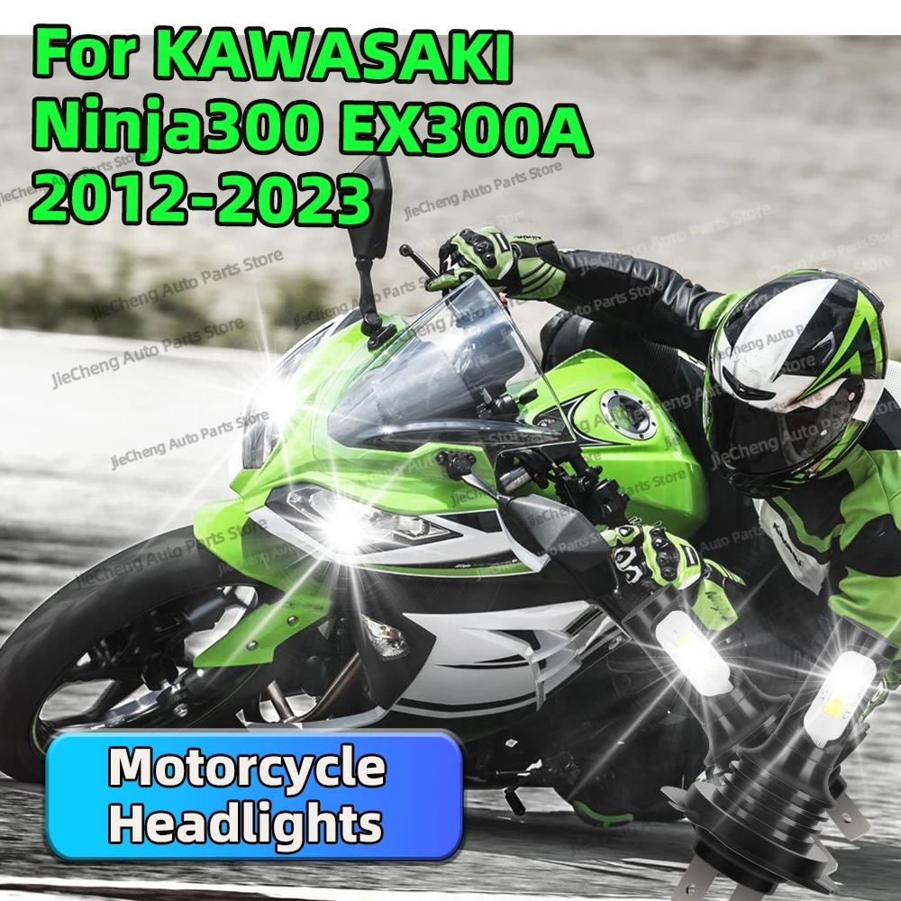 

2pcs 45W H7 6000K Bright White Motorcycle LED Bulbs Headlight KAWASAKI Ninja300 EX300A 2012-2023 2013 2014 2015 2016 2017 2018