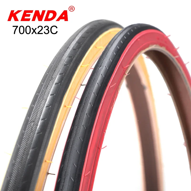 KENDA retro bicycle tires 700C road bike pull pneu 700x23C ultralight 430g racing fixie bike tyres red yellow side 110PSI