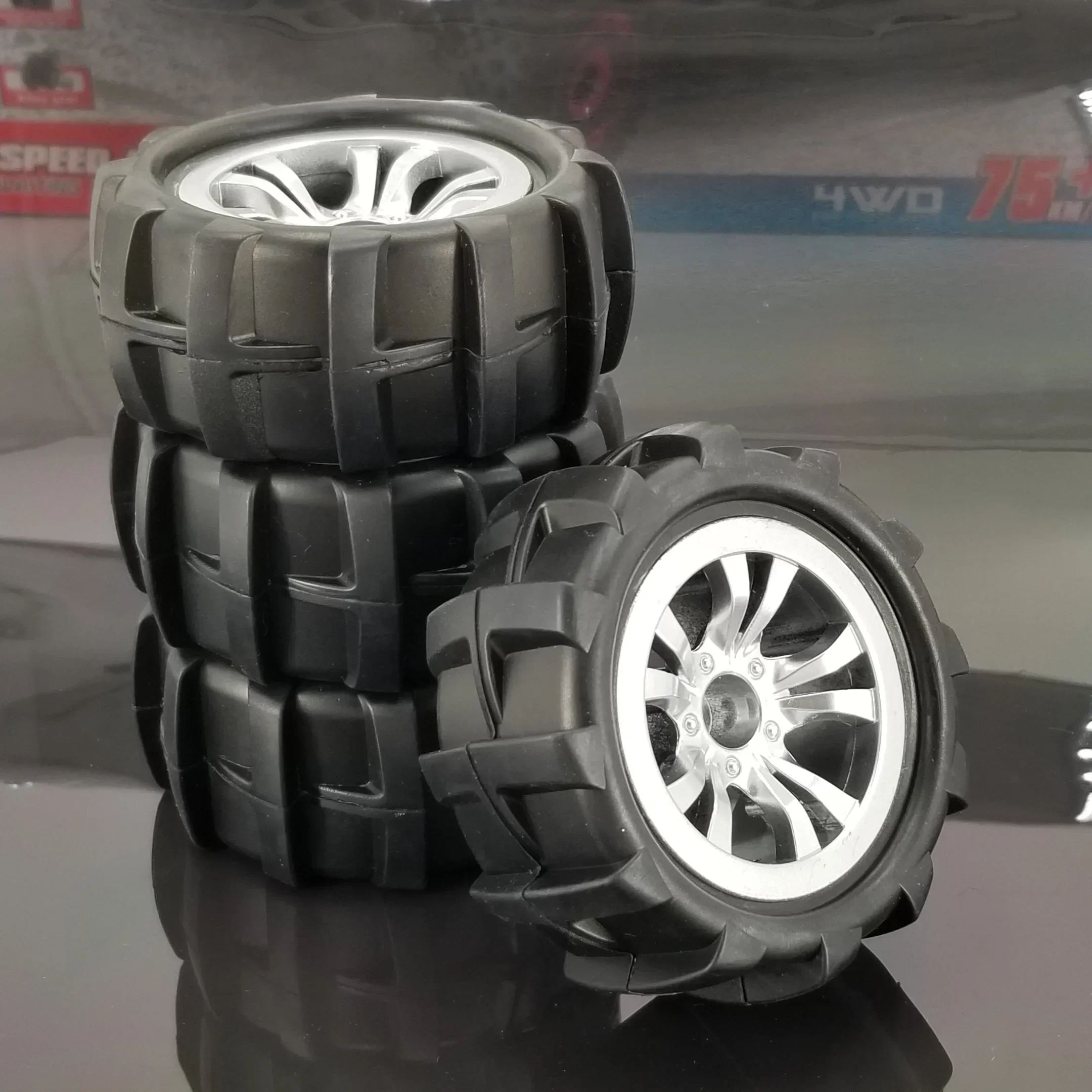 4PCS 1/12 Ruota di sabbia per 124016/124017/12428 Wltoys RC Buggy Truck Snow Desert Run Paddle Pneumatici 62X98-40 Parti di aggiornamento