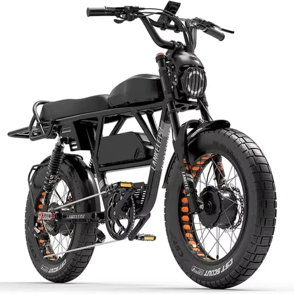 NEW Electric Bike for Adults 2000W 48V 45Ah , 35 MPH Dual Motor Dual Battery Ebike, 20 Fat Tire Full Suspension, Up to 173Miles