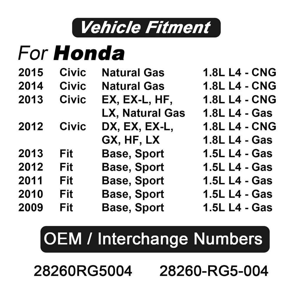 28260-RG5-004 Transmission Dual Shift Solenoid with Gasket 28260RG5004 for Honda Civic 1.8L 2.4L 2012-2013 Fit 1.5L L4 2009-2013