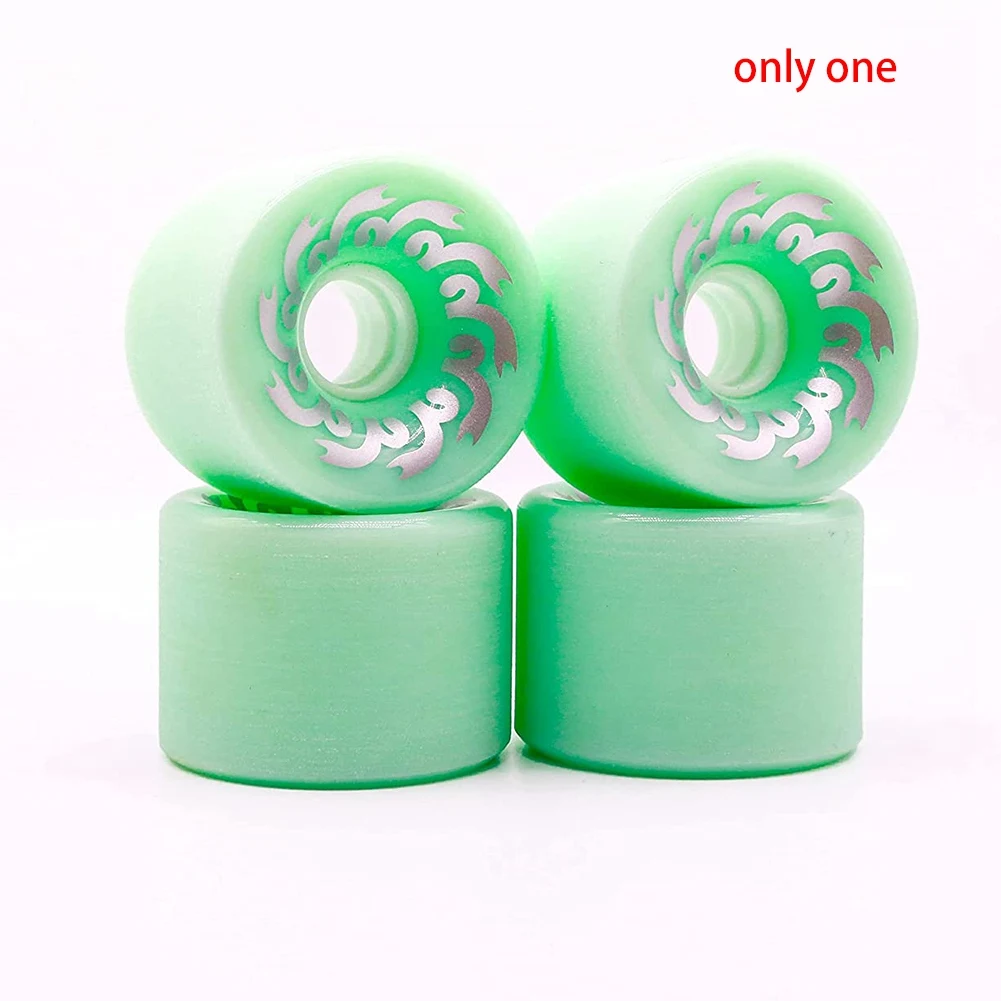 1PCS Skateboard Wheels 70mm 82A PU,70x51mm, Professional Frosted Wheels for Longboard and Cruiser,Green