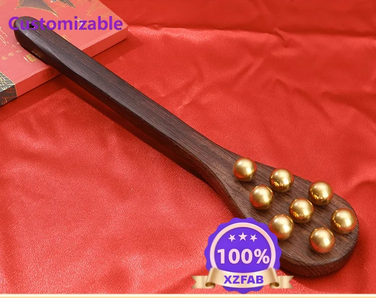 Factory Direct 2026 Top RatedBrass massage back hammer meridian hammer pat wooden hammer back shoulder health