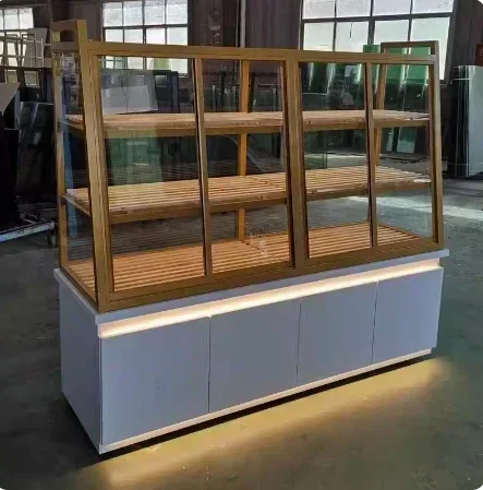 

New Arrivals Bread Counter Display Cabinet Bread Rack Baking Cake Shop Shelf Commercial Multi-layer Glass Mid-Island Cabinet S0