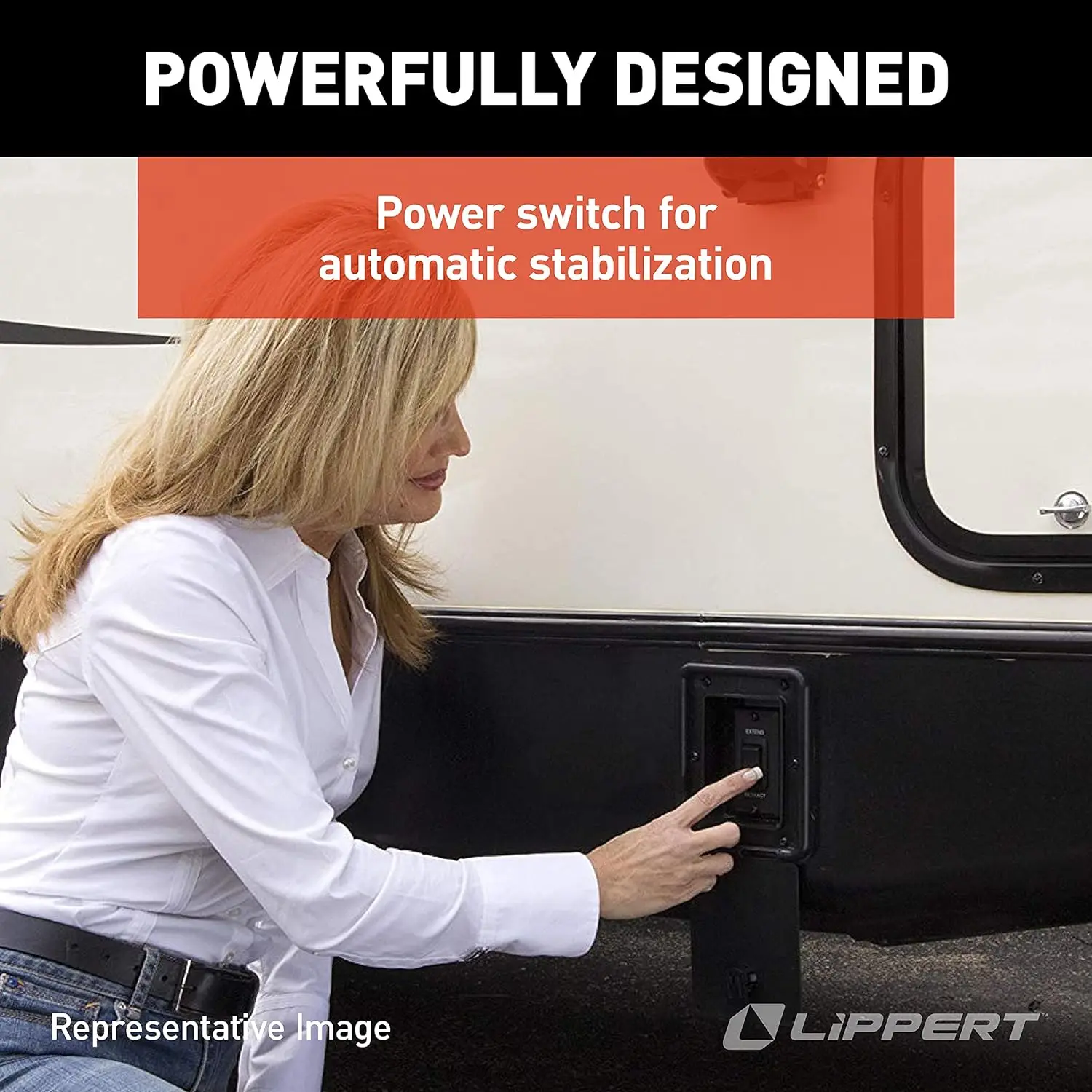 Psx1 High-Speed Rv Power Stabilisator Jack Systeem, Zwarte Waterdichte Switch Kit, Automatische Aanpassing,