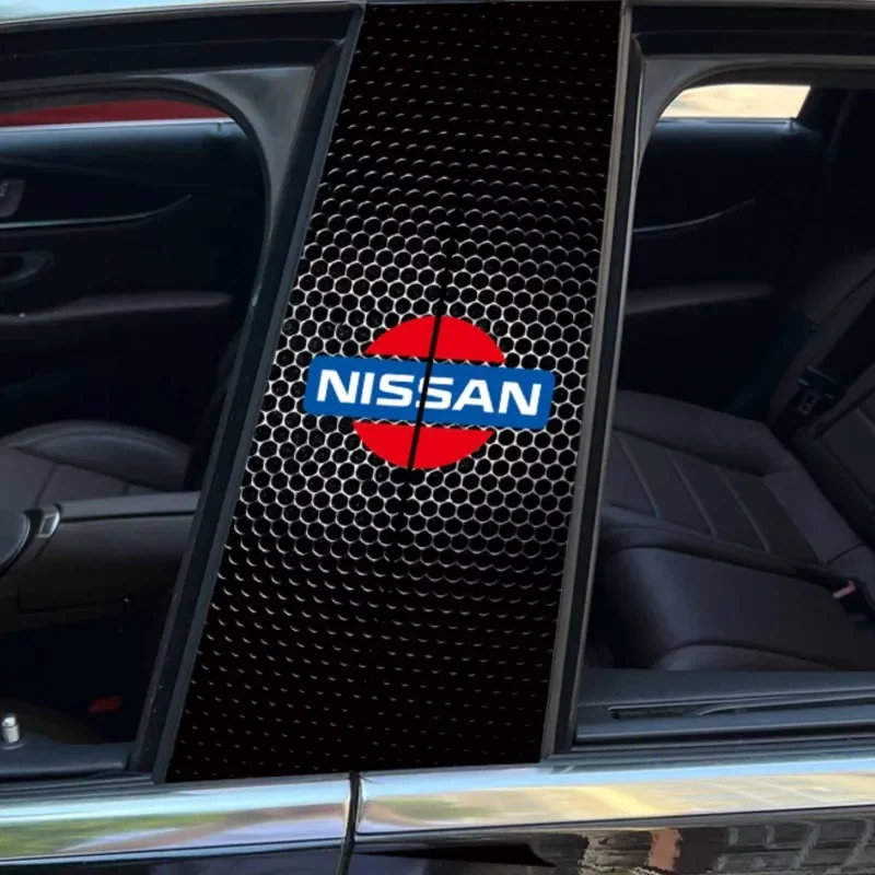 

2Pcs Car Center Pillar Sticker Auto B Pillars Protective Film For Nissan X-trail Qashqai Note Juke Sentra Patrol Leaf Tiida