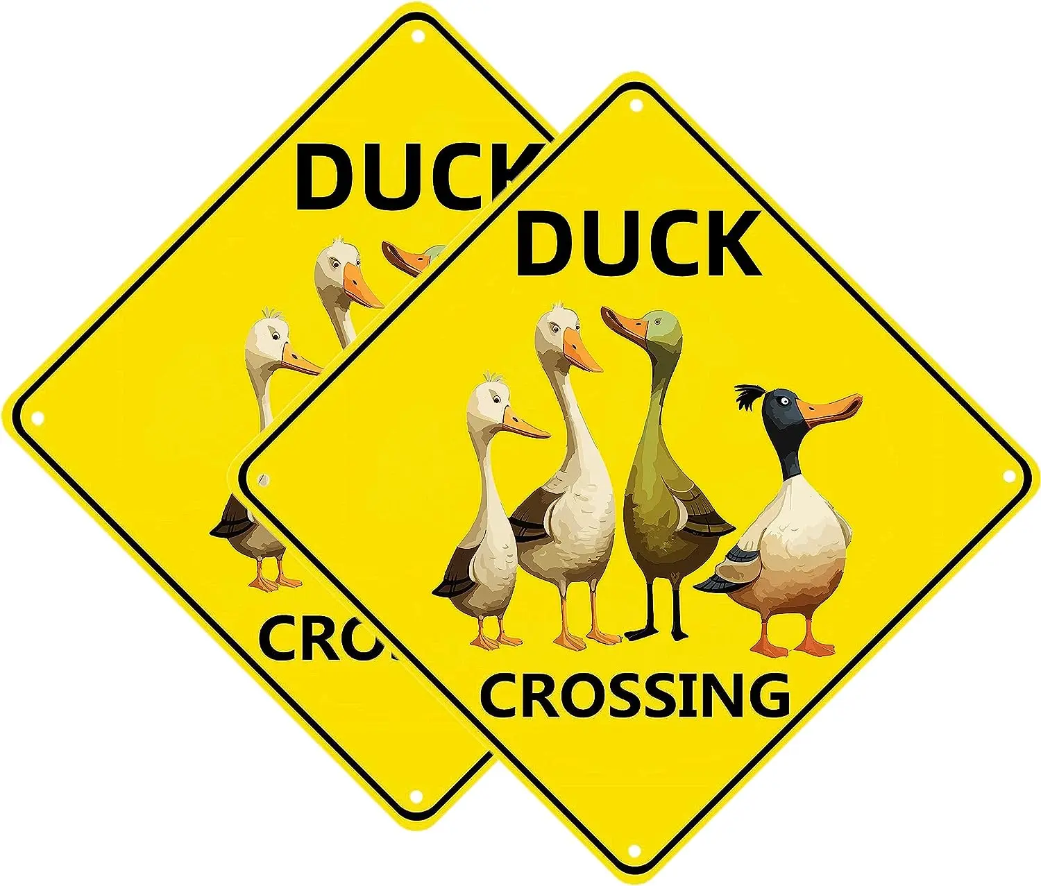 

Duck Crossing Signs, Duck Pond Sign for Duck Nene Crossing Sign Bundle 2 Pieces Nene Crossing Farmhouse Wall Decor